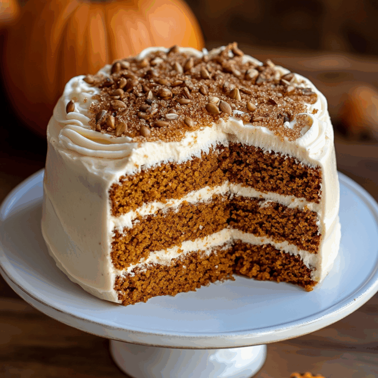Pumpkin Spice Cake with Brown Sugar Cream Cheese Frosting