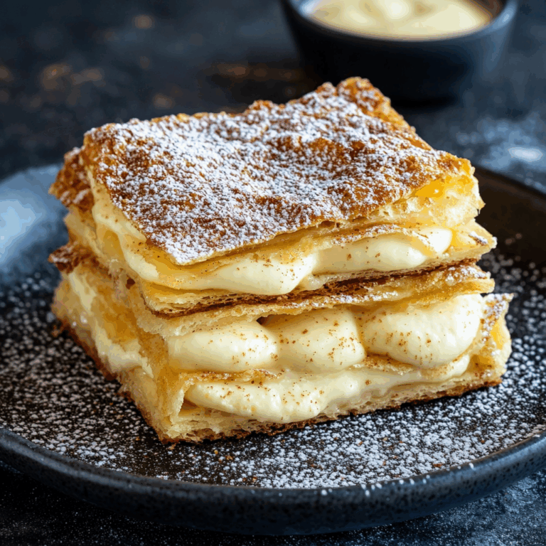 Apple Mille Feuille with Vanilla Custard (gluten-free)