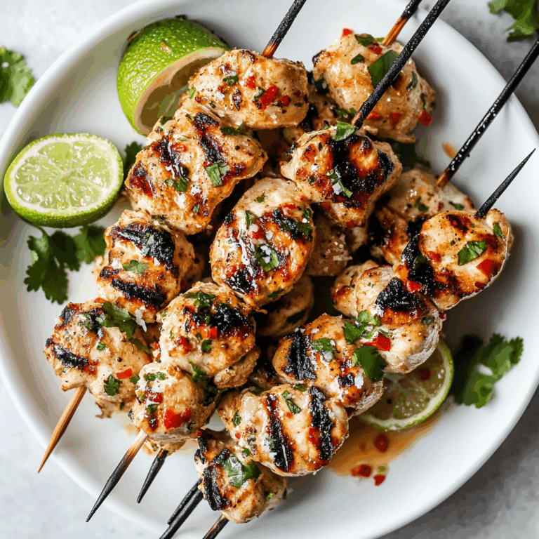 Grilled Thai Coconut Chicken Skewers