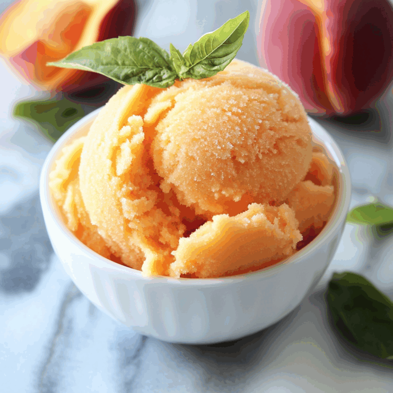 Peach Sorbet A Refreshing and Fruity Summer Treat