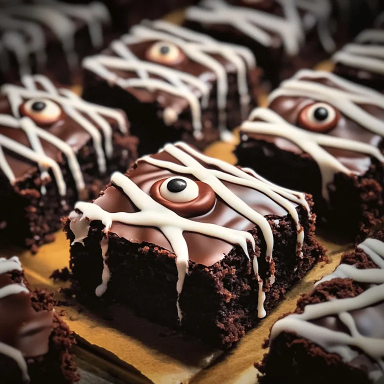 spooky mummy brownies