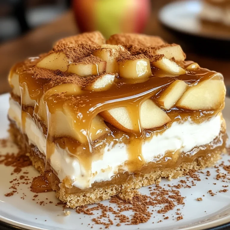 Caramel Apple Eclair Cake
