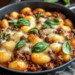 Cheesy Bolognese Gnocchi Bake