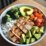 Chicken, Rice & Veggie Bowl with Avocado