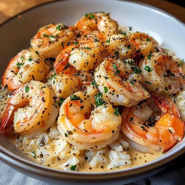 Creamy Garlic Butter Shrimp Bowl with Herb Rice