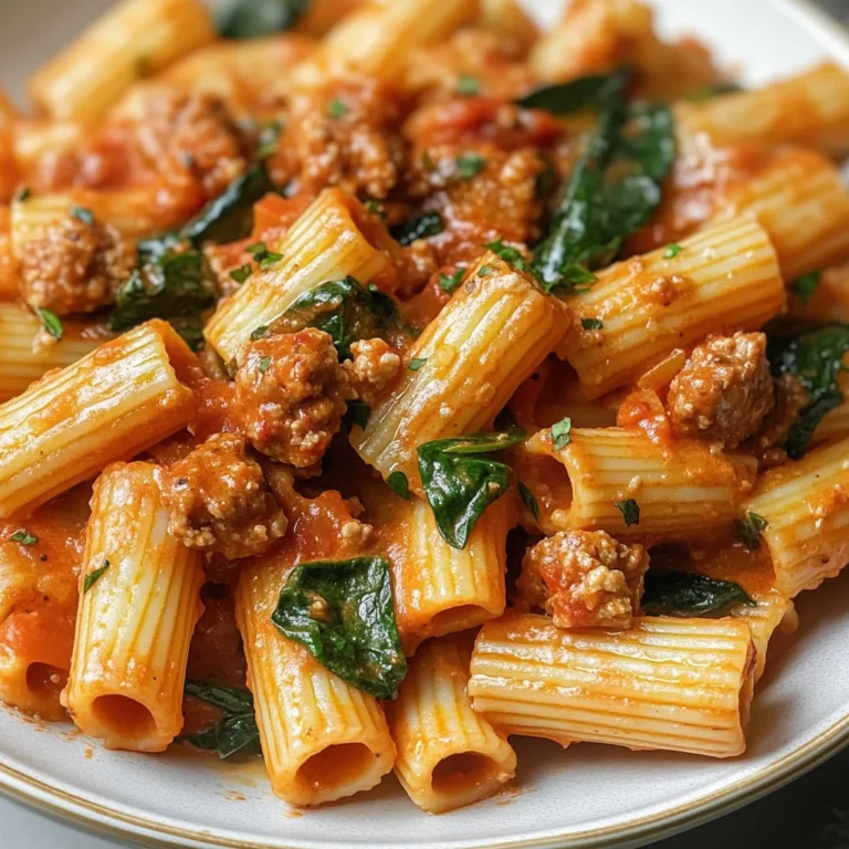 Creamy Sausage Rigatoni