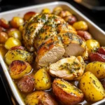 Garlic Herb Roasted Chicken Breast with Baby Potatoes