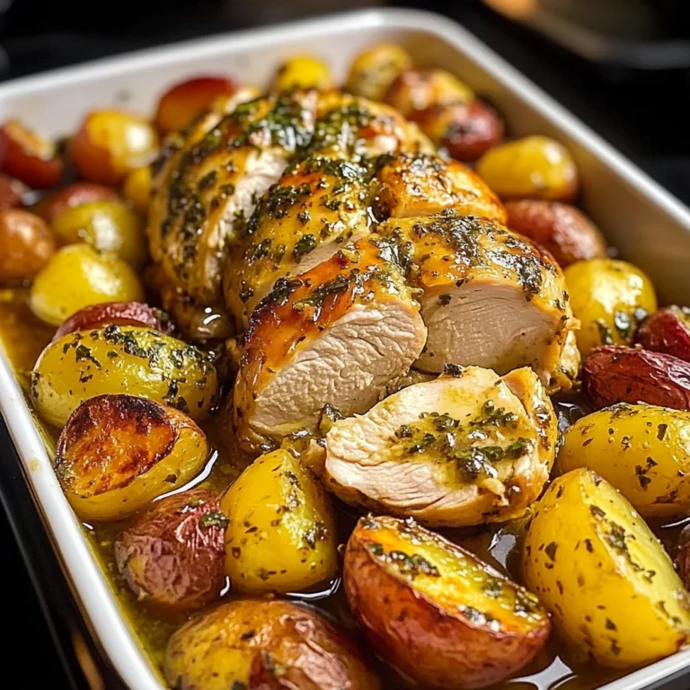 Garlic Herb Roasted Chicken Breast with Baby Potatoes