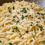 Garlic Parmesan Orzo Pasta Recipe