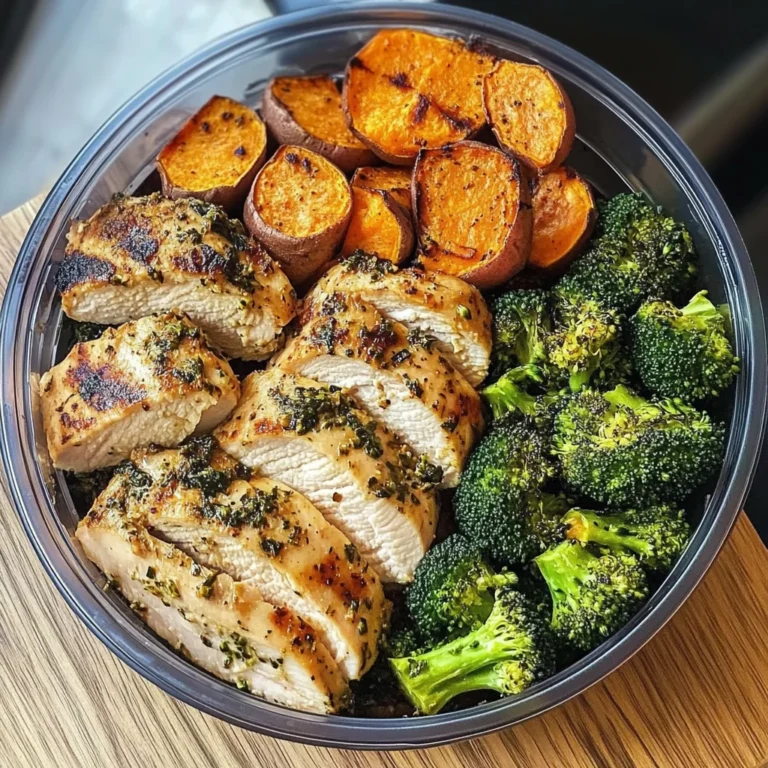 Herbed Chicken Meal Prep Bowls with Sweet Potatoes & Broccoli