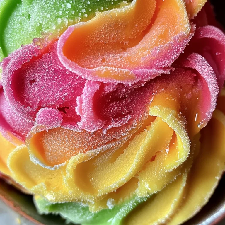 Homemade Rainbow Sherbet