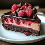 Indulge in Decadent Dark Chocolate Raspberry Cheesecake