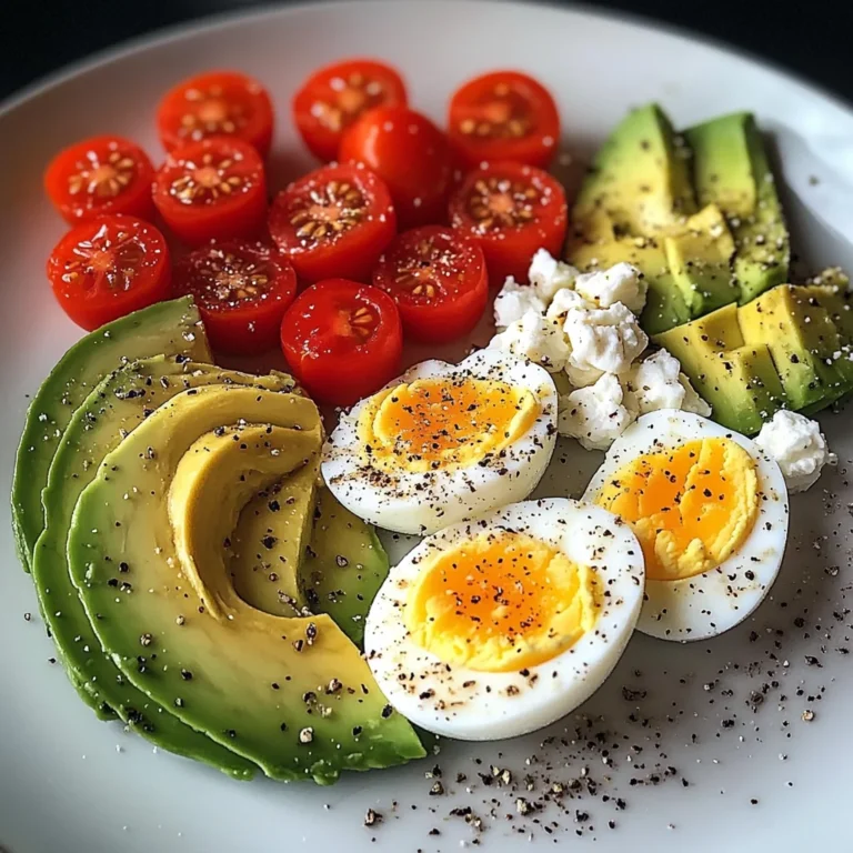 Mediterranean Breakfast Plate with Eggs, Feta & Avocado