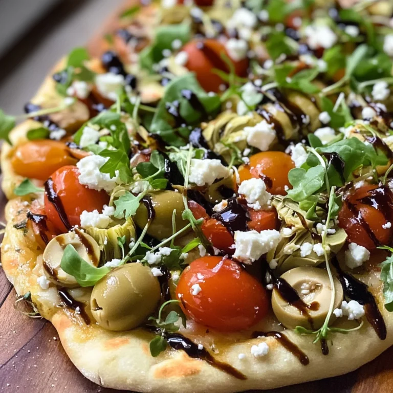 Mediterranean Naan Bread Pizza