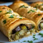 Mushroom and Leek Strudel