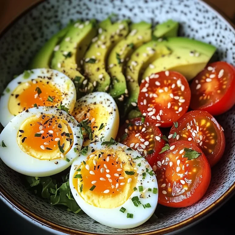 Soft-Boiled Eggs with Avocado & Cherry Tomato Salad