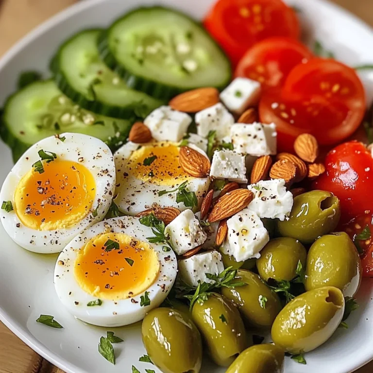 Turkish-Style Protein Plate with Eggs, Feta & Veggies
