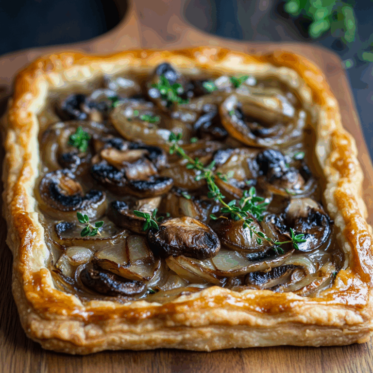 French Onion Mushroom Tart