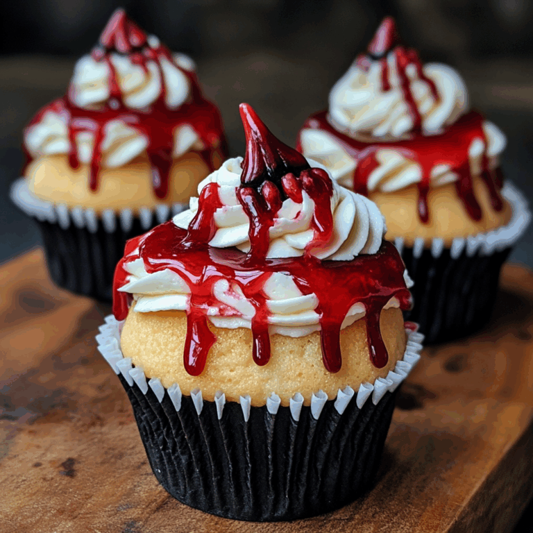 Halloween Vampire Bite Cupcakes