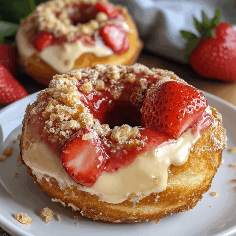 Strawberry Cheesecake Stuffed Donuts