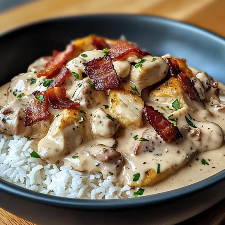 Creamy Chicken Stroganoff with Smoky Bacon