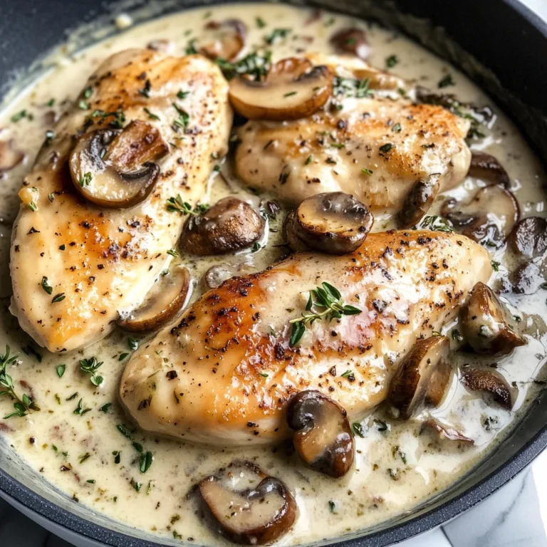 Creamy White apple vinegar Mushroom Chicken