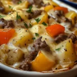 Crockpot Cheesesteak Potato Casserole Recipe
