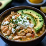 Crockpot Mediterranean White Chicken Chili