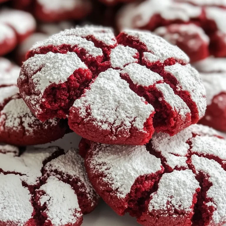 Red Velvet Crinkle Cookies