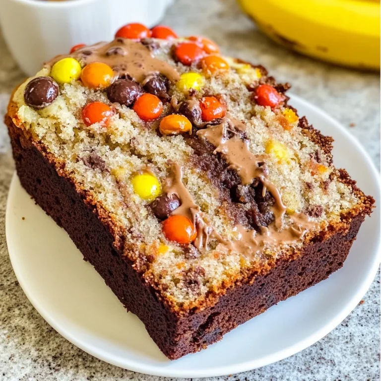 Reese's Pieces Peanut Butter Banana Bread