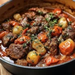 Slow-Baked Beef Casserole with Herbs and Tomatoes