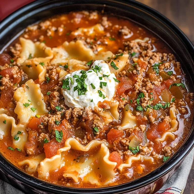 Slow Cooker Lasagna Soup