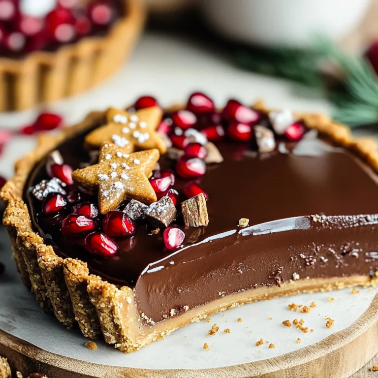 Vegan Gingerbread Chocolate Tart