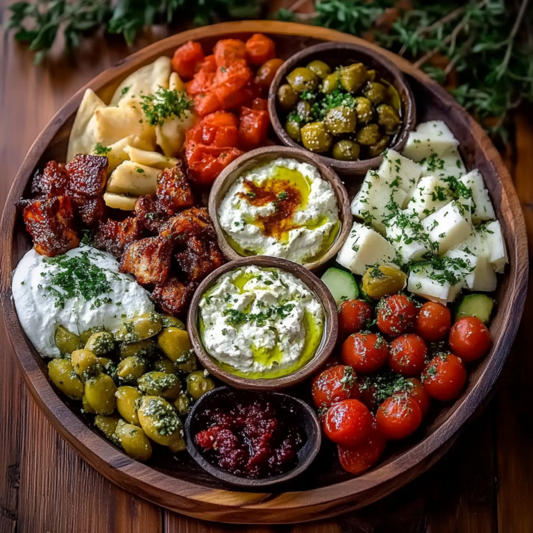 Mediterranean Mezze Tapas Platter – Easy Shareable Appetizer for Parties & Light Meals