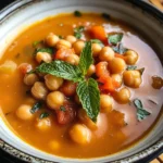 25- Minutes Moroccan Chickpea Soup Recipe - Perfect For Dining Experience