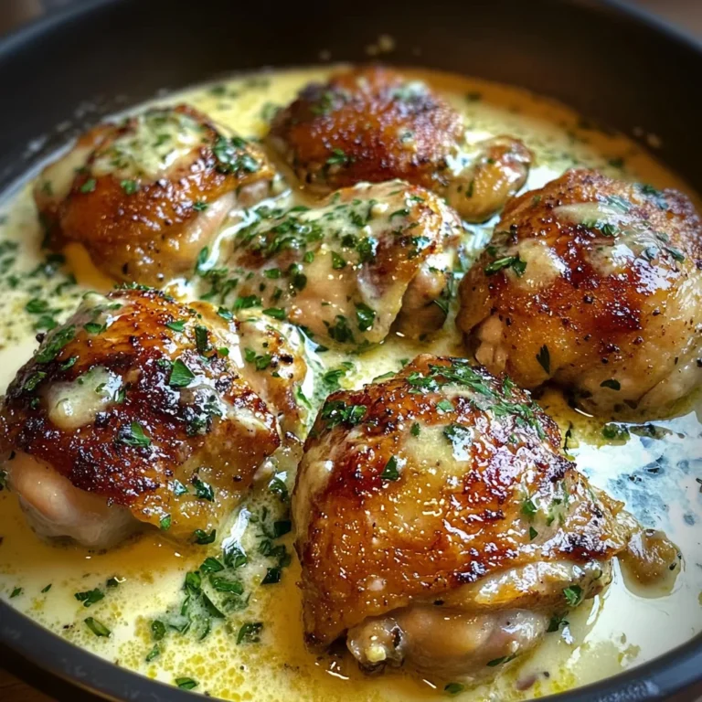Bobby Flay Chicken Thighs with Creamy Garlic Sauce