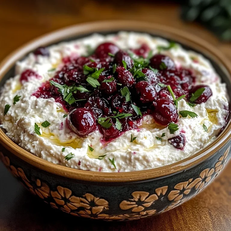 Cranberry whipped feta dip with crackers delights all!
