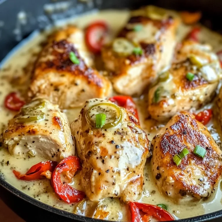 Creamy Pepperoncini Chicken Skillet Recipe - Quick & Easy