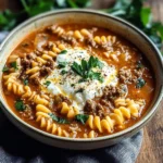 Easy Lasagna Soup Recipe: Cheesy Beef & Tomato Pasta