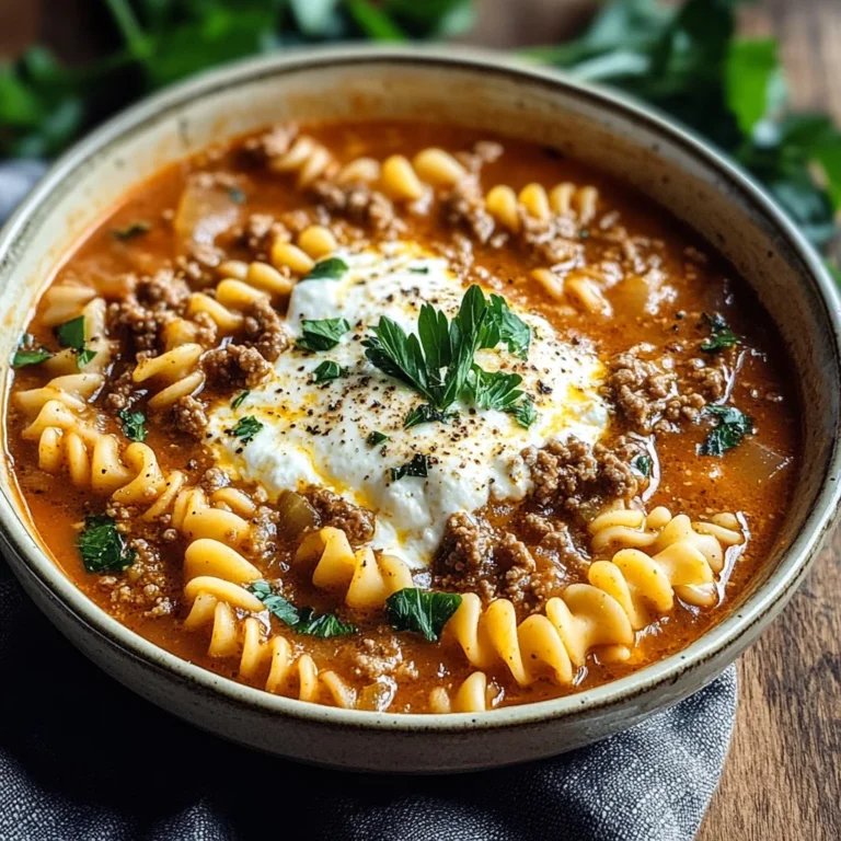 Easy Lasagna Soup Recipe: Cheesy Beef & Tomato Pasta