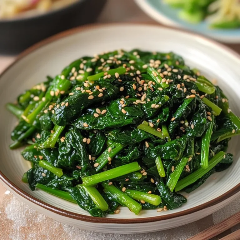 Korean Spinach Side Dish (Sigeumchi Namul)