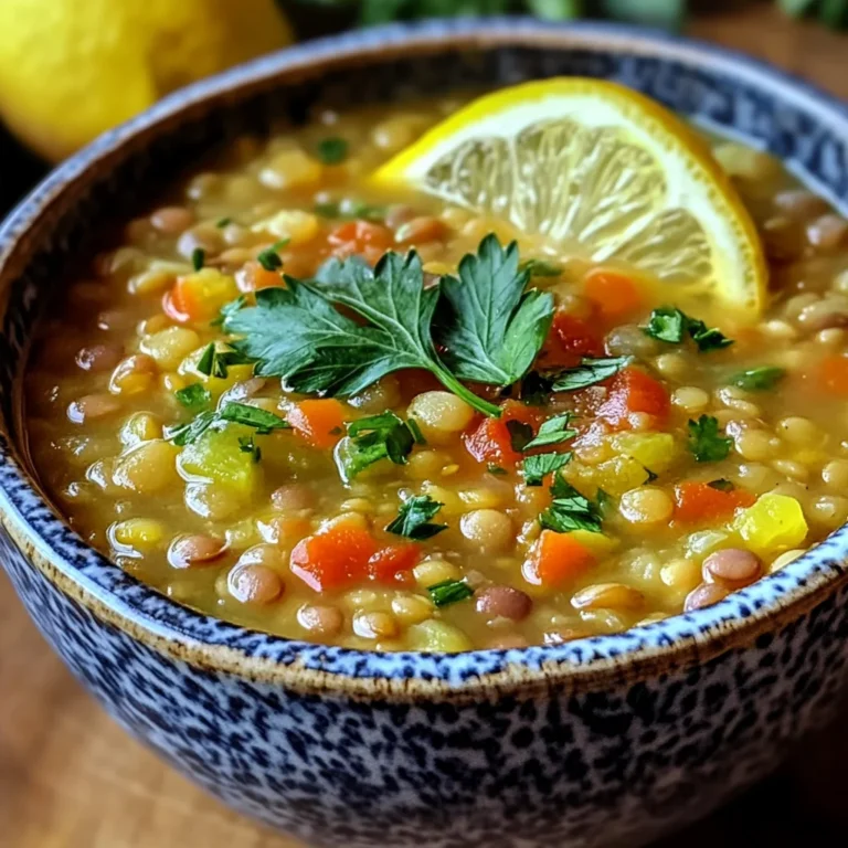 Lebanese Lemon Lentil Soup: The Best Cozy Comfort Food Recipe