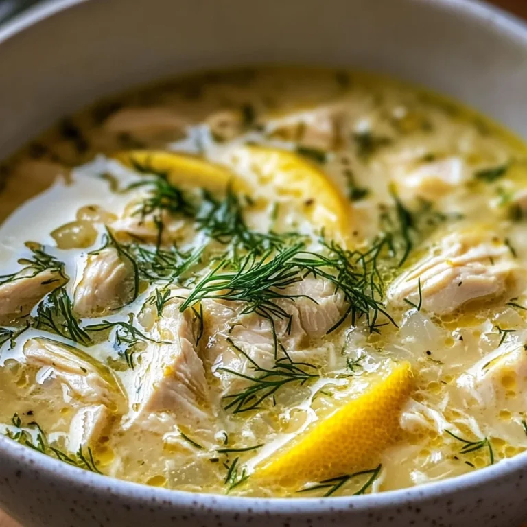Mediterranean Lemon Chicken Soup: A Creamy, Comforting Bowl of Sunshine