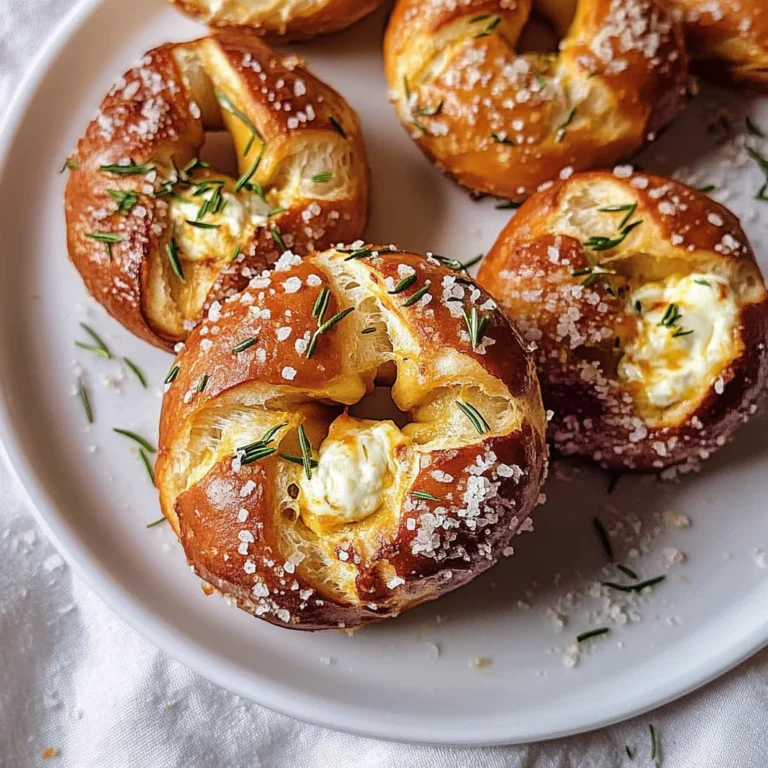 Mozzarella Stuffed Rosemary Parmesan Soft Pretzels