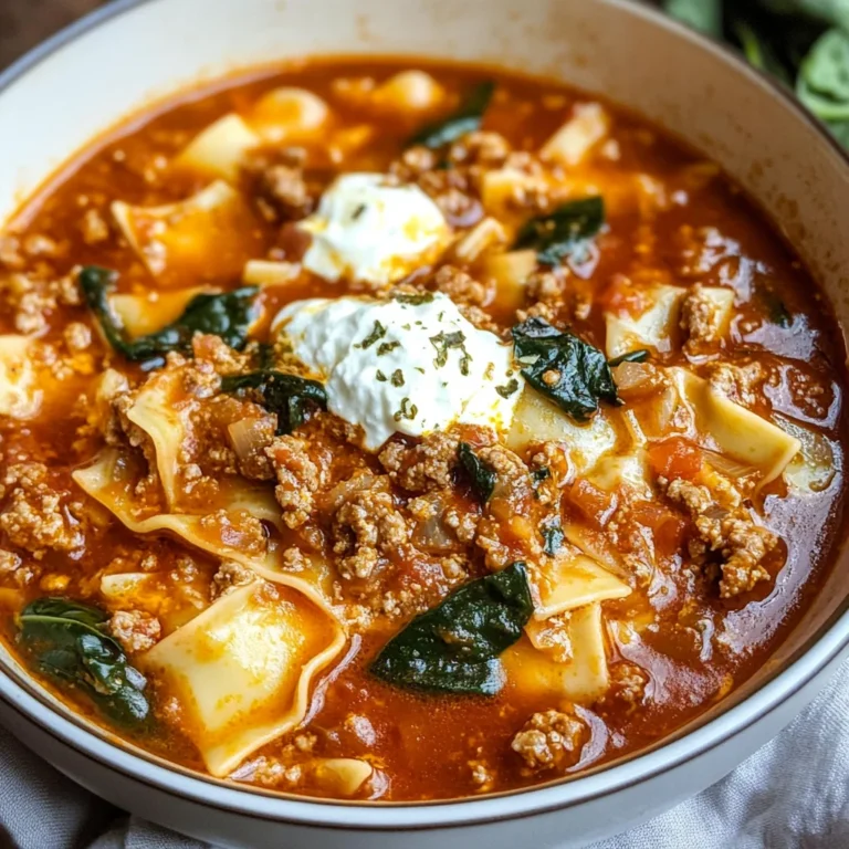 One Pot Lasagna Soup