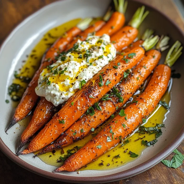 Roasted Carrots with Whipped Ricotta and Hot Honey