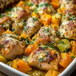 Roasted Chicken Leek and Butternut Squash Bake - Alrightwithme