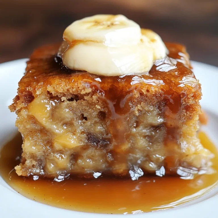 Sticky Banana Bread Pudding Cake