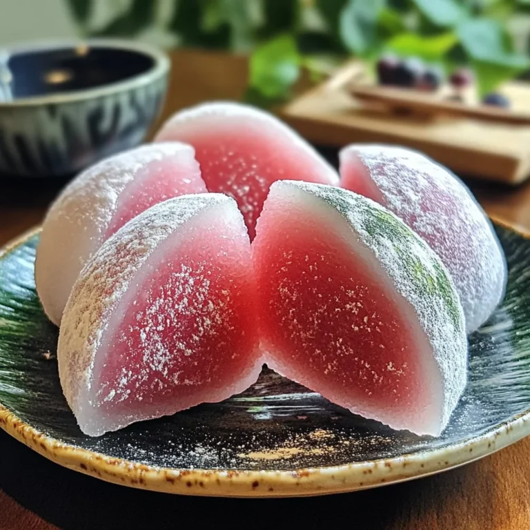 Watermelon Mochi