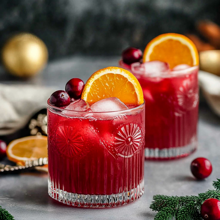 Cranberry and Orange Juice Mocktail
